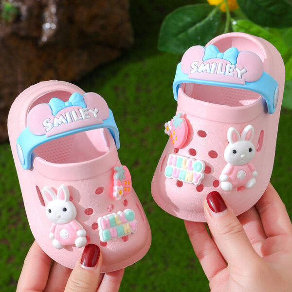Cute Bunny Pink Kids Clogs